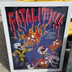 NECKFACE x Mortal Kombat LA Video Games Signed Poster 