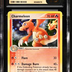 CGC 10 Pristine Pokemon Charmeleon EX Fire Red & Leaf Green Reverse Holo #31  
