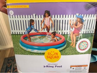 SunSquad Inflatable 3-Ring pool 5ftx 6in Diameter