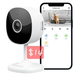 WiFi Camera 2K, Galayou Indoor Home Security Cameras for Baby/Elder/Dog/Pet Camera with Phone app, Baby Monitor,Works with Alexa & Google Home 