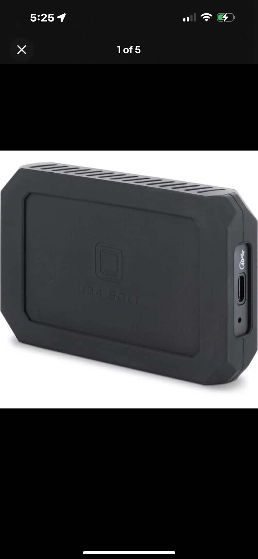Oyen Digital U34 Bolt 8TB (USB-C, 40Gbps) NVMe Portable SSD, Up To 2800MB/s