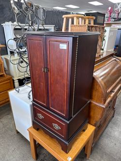 Bombay Company Mahogany Jewelry Armoire