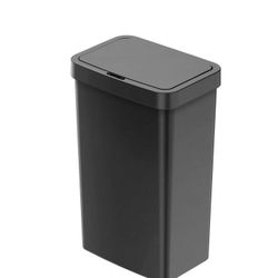 Mainstays 13.2 Gallon Plastic Motion Sensor Kitchen Trash Can, Black