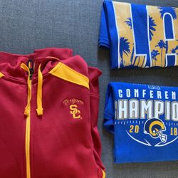 NFL LA Rams T-Shirts And College Football USC Hoodie