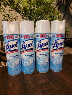 4 LARGE LYSOL DISINFECTANT SPRAY $20