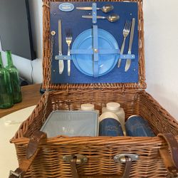 Vintage Brooks Brothers Picnic Basket 