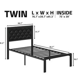 Twin Size Bed Frame 