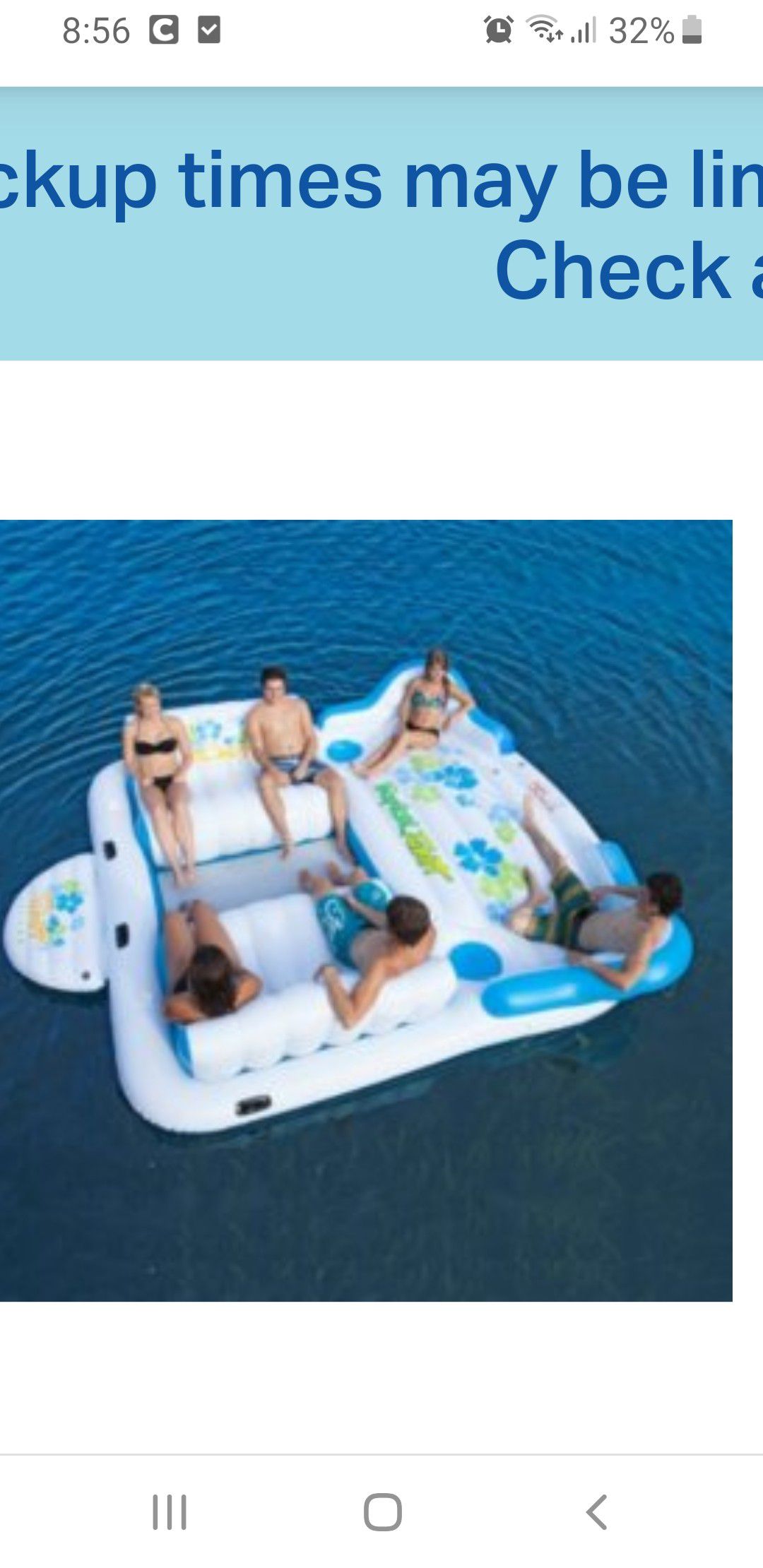LARGE inflatable raft float boat