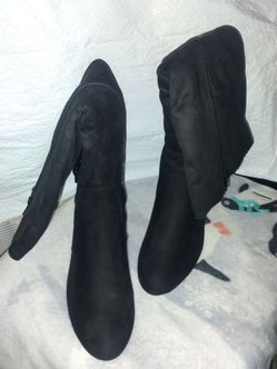 Black suede Boots brand new never worn!