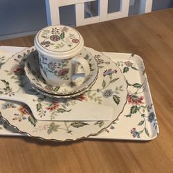 Tea/Coffee China Plate set With Tray 