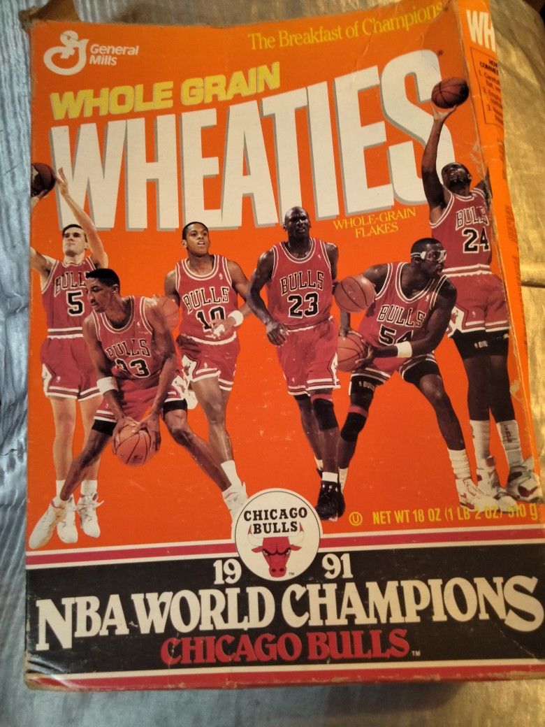 1991 General Mills Wheaties Box Chicago Bulls