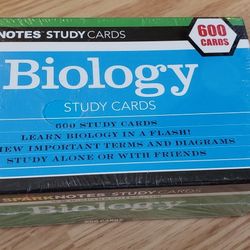 New! Biology Study Cards 600 Study Cards SPARKNOTES