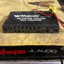 Majestic Pre Amp Equalizer With Subwoofer Control