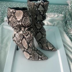 Snakeskin Ankle Boots