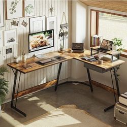 Modern L-Shaped Desk Computer Corner Desk, 59.1 Inch