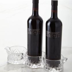 THE DUBLIN COLLECTION BRAND NEW IN BOX CRYSTAL WINE BOTTLE COASTER 