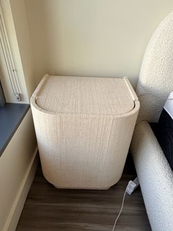West Elm Solstice Painted Raffia Nightstand x 2