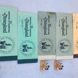 Disney Old Passes.   Disneyland Vintage.   