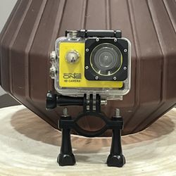 Explore One HD Action Camera Yellow Waterproof Case WiFi Helmet Mount