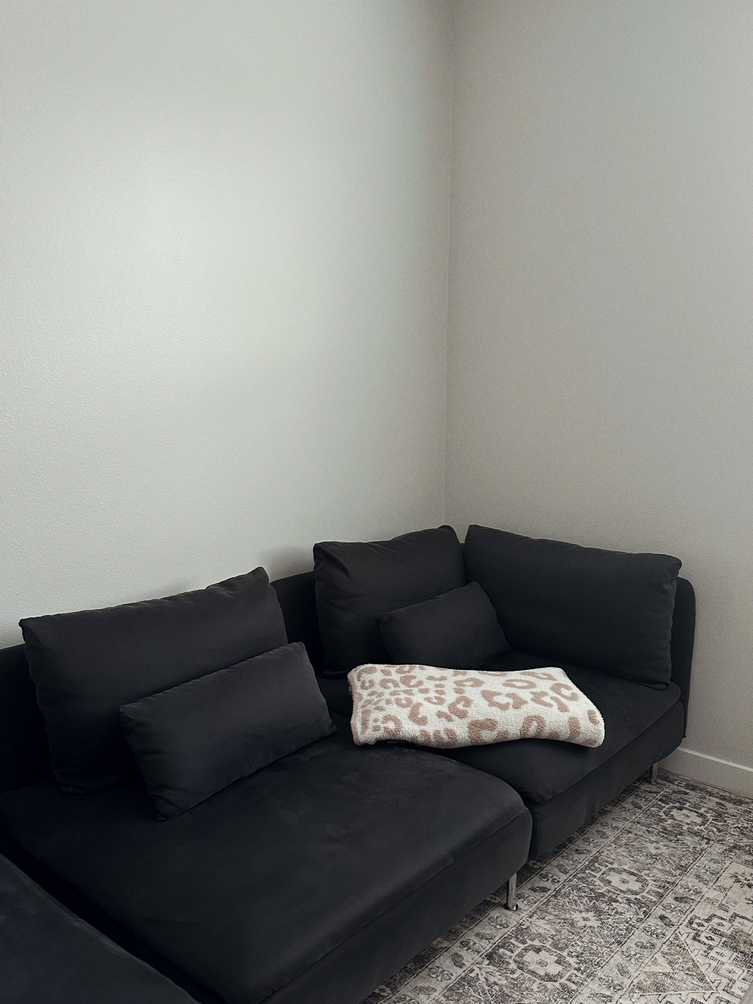 Sectional 3-seat and open end Fridtuna/dark gray Sofa