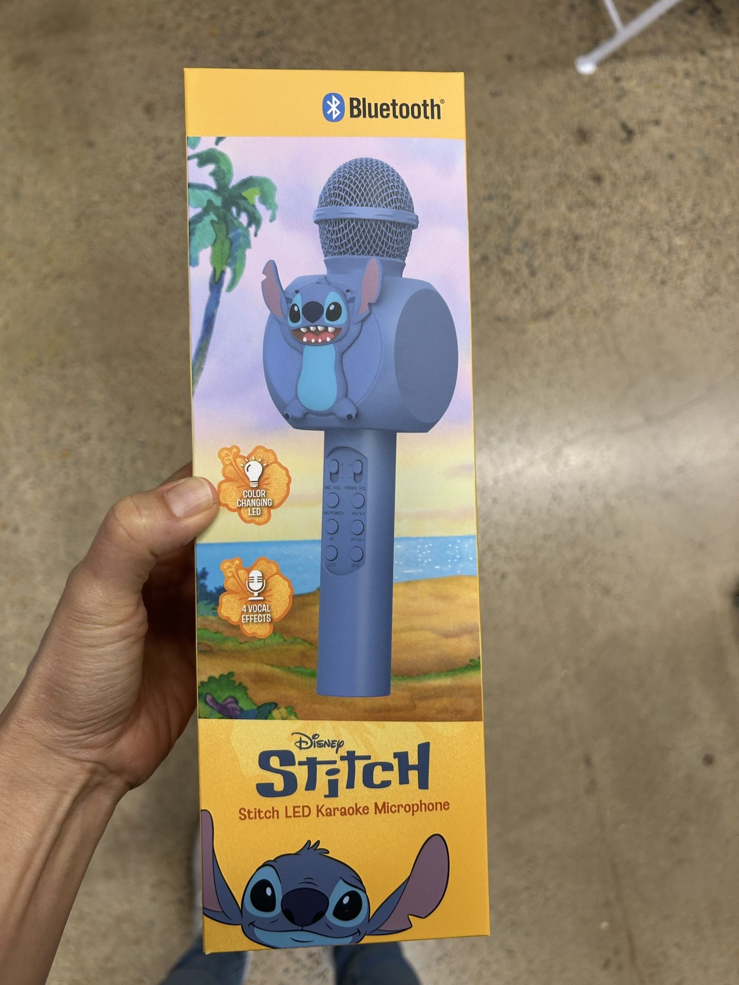 NWT Licensed Disney Stitch Bluetooth Karaoke Microphone