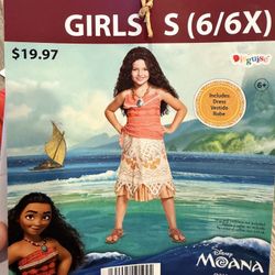 Halloween 6x Moana Costume 