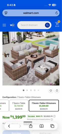 Brand new 7  person patio set