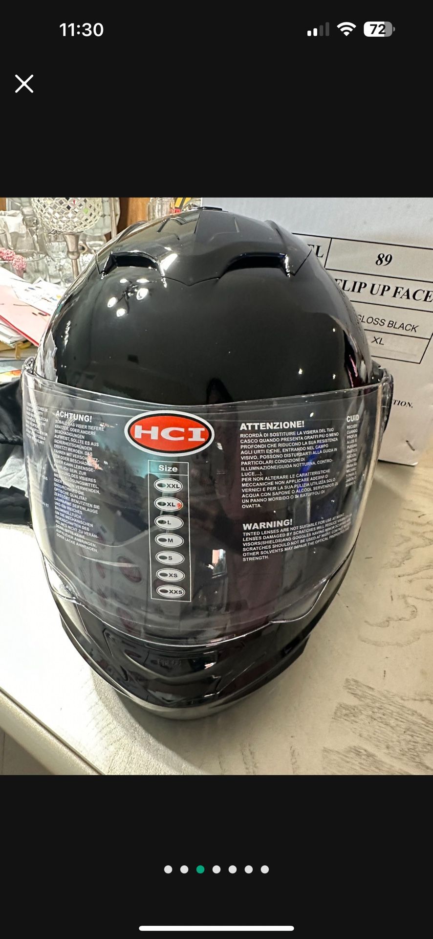 Motorcycle Helmet Size Xl And Small Available