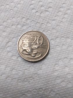 20 Australian Cents. Queen Elizabeth II, 1974