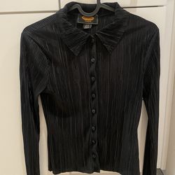 Urban Outfitters Archive plissé button-down shirt