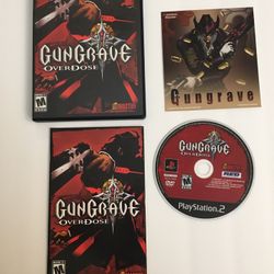 Gungrave: Overdose (Sony PlayStation 2, 2004) With Case & Manual