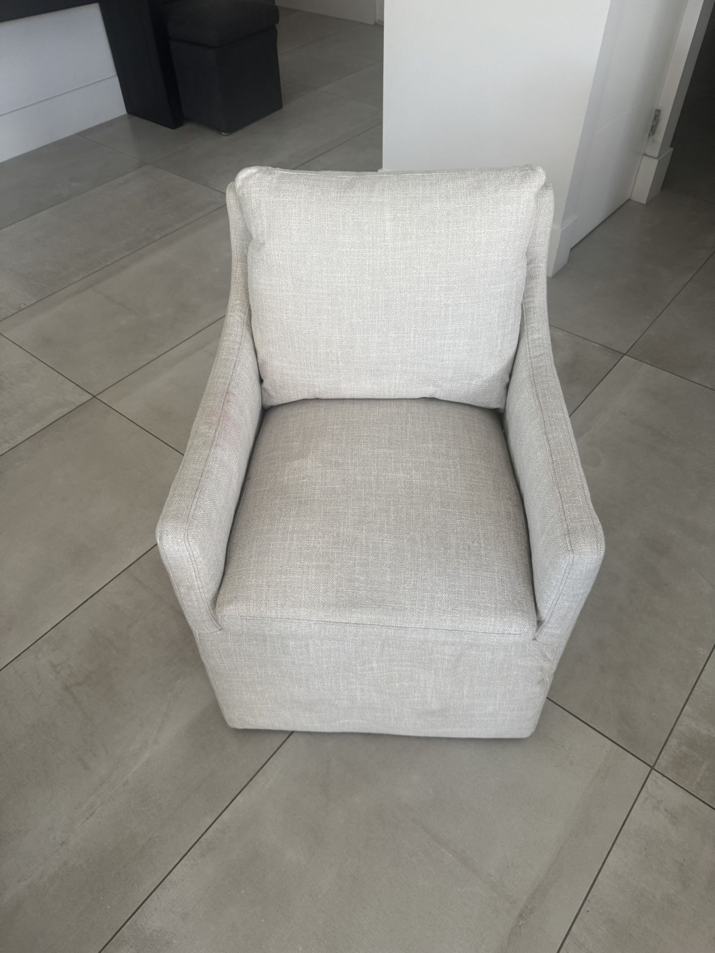 Cream Rolling Dining Room Chairs