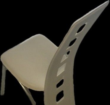 White Leather Modern- High BackChair