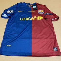 2009 Messi Barcelona Final UCL Soccer Jersey Size XL