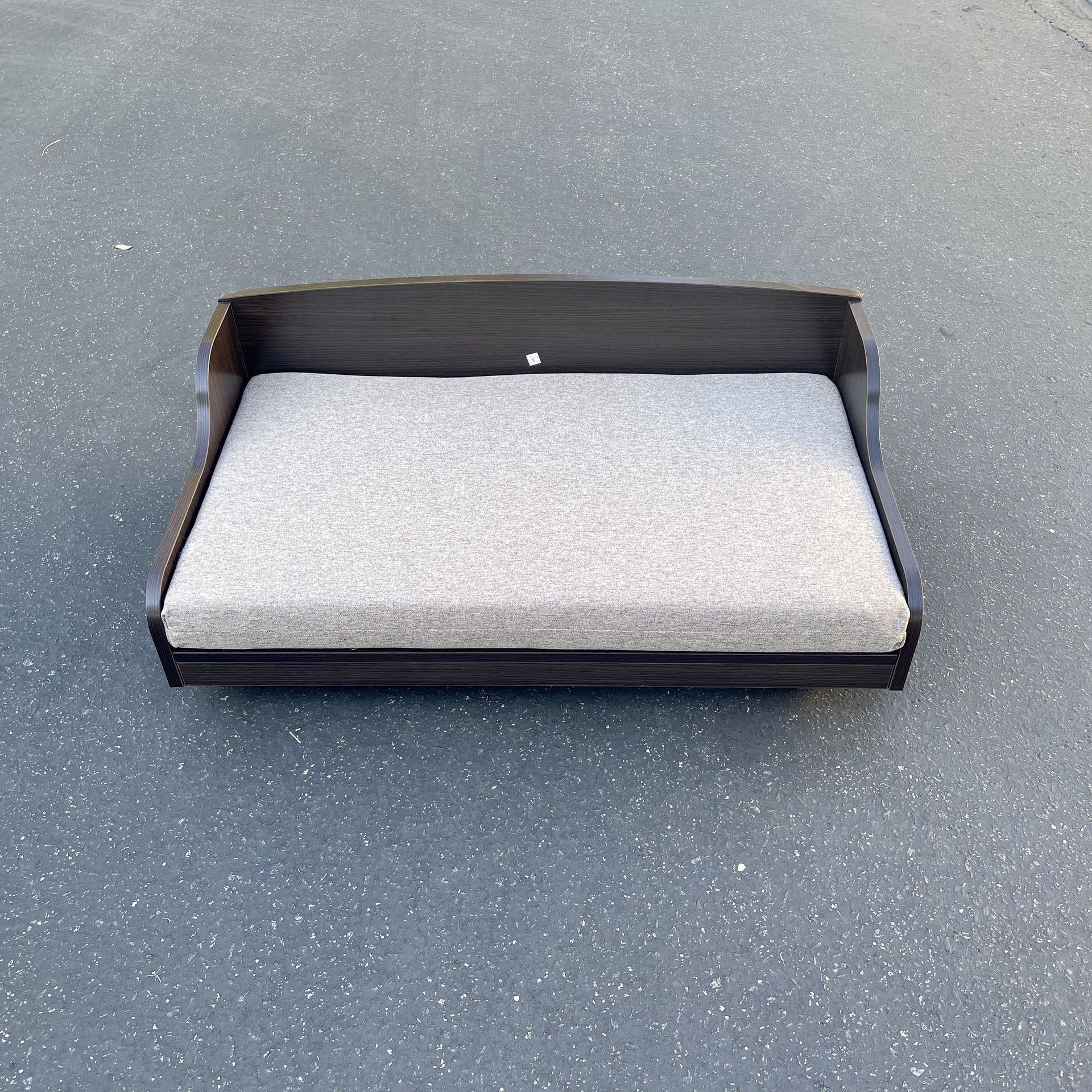 Pet Couch Sofa Bed for Cats and Small Dogs, Espresso Wooden Frame with Foam Cushion, Classy Traditional Style Elevated Cat Bed Cat Furniture