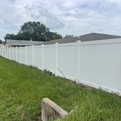 White Vinyl Fence  