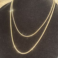 Ice Dimond Link 10k Two Tone 2.75/3.15 Mm 20/24” 