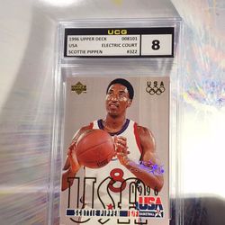 Scottie Pippen HOF 1995-96 Upper Deck Electric Court #322 USA UCG NM-MT 8
