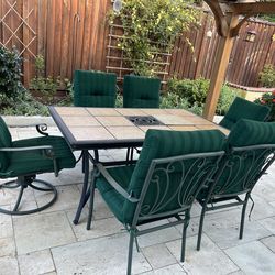 Patio table and 6 chairs