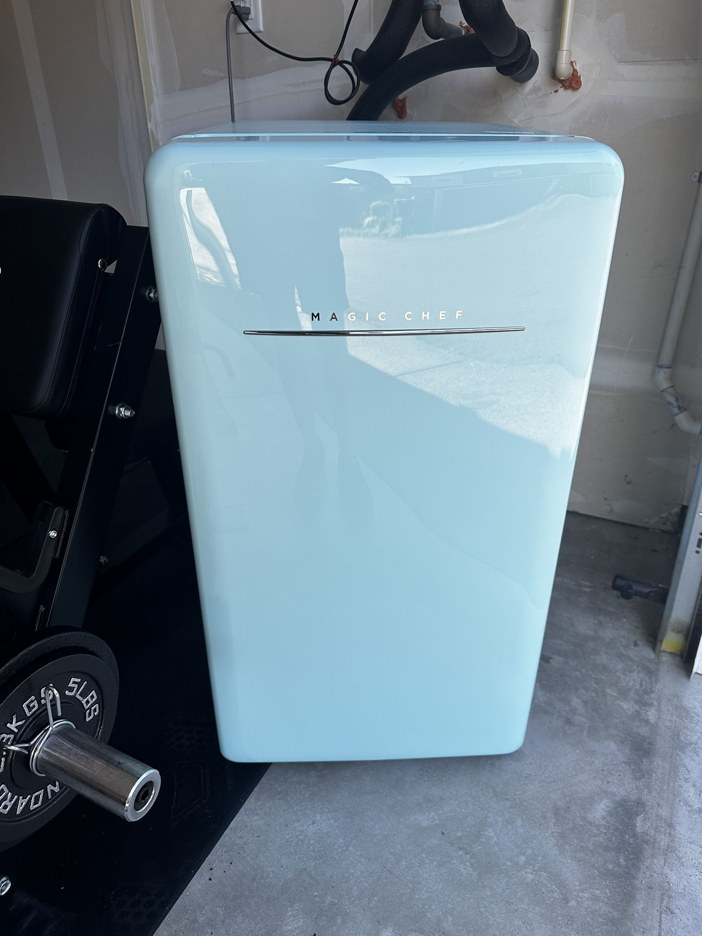 Magic Chef Light Blue Mini Retro Fridge