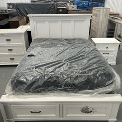 Storage Bed With Nightstand And Dresser 