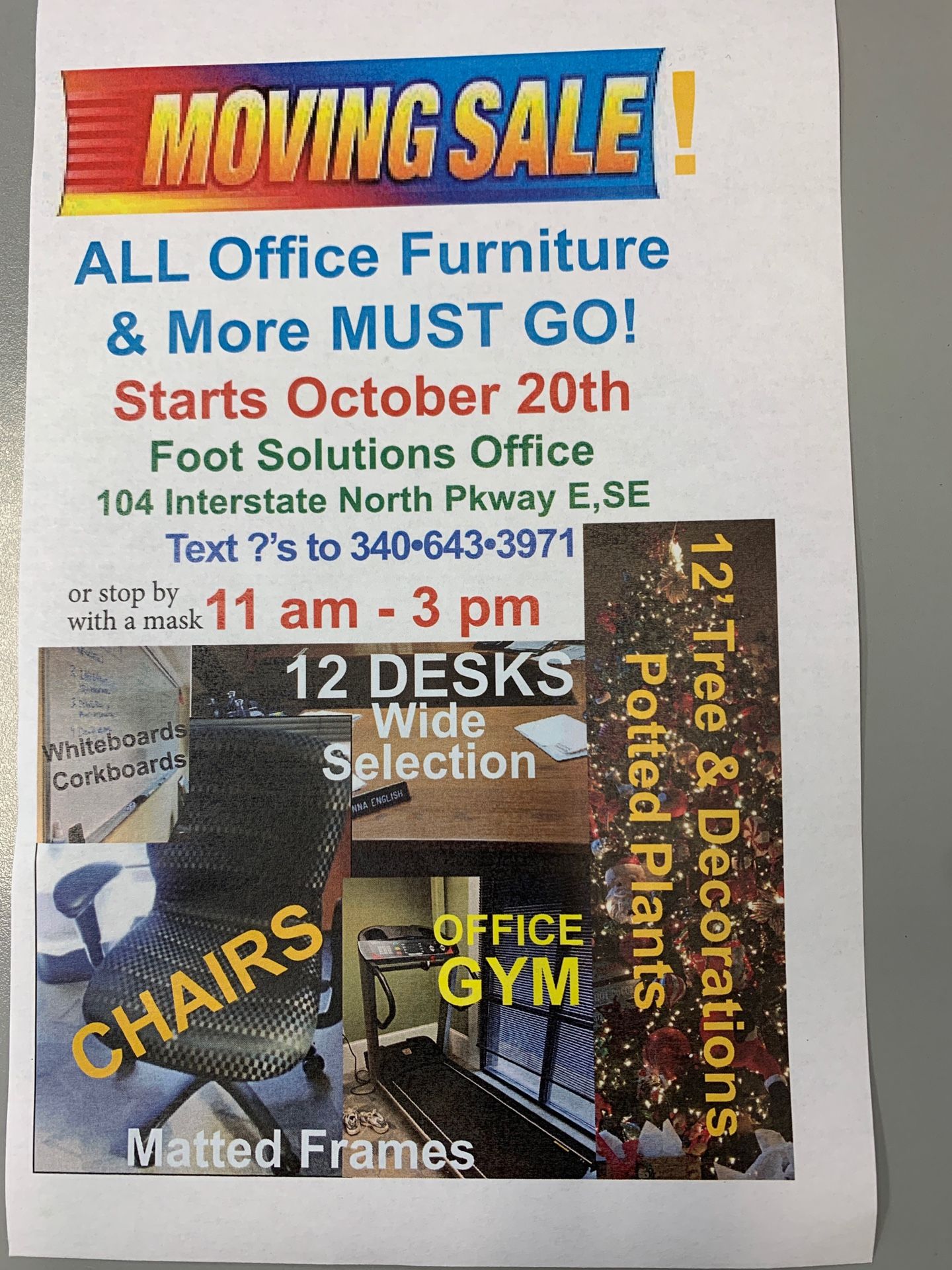 Office Furniture plus more! Everything goes!