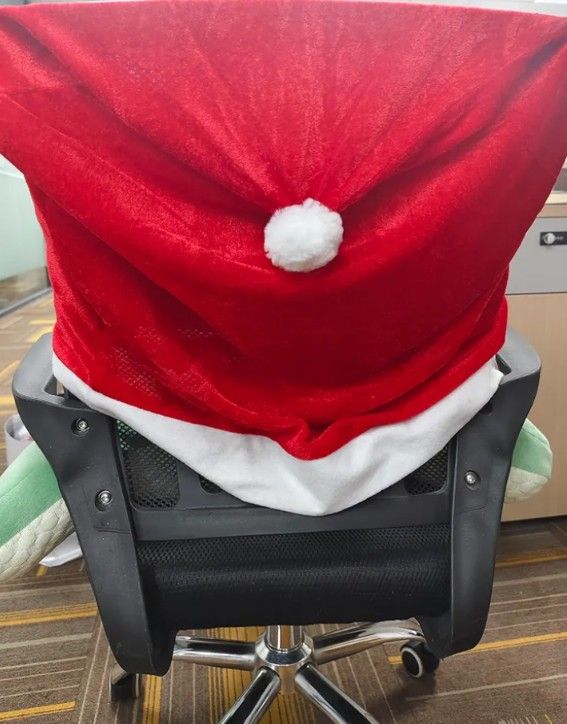 4 Piece Slipcover Santa Hat Chair Back Covers For Christmas And Holidays