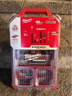 Milwaukee SHOCKWAVE Impact Duty Alloy Steel Screw Driver Bit Set with PACKOUT Case (100-Piece)
