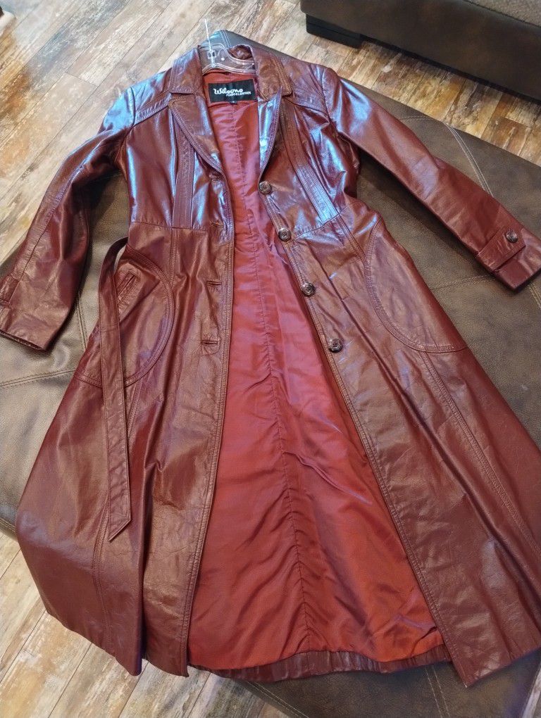 Leather Trench Coat 