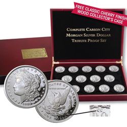 14 PC Complete Carson City Silver Morgan Dollar Set