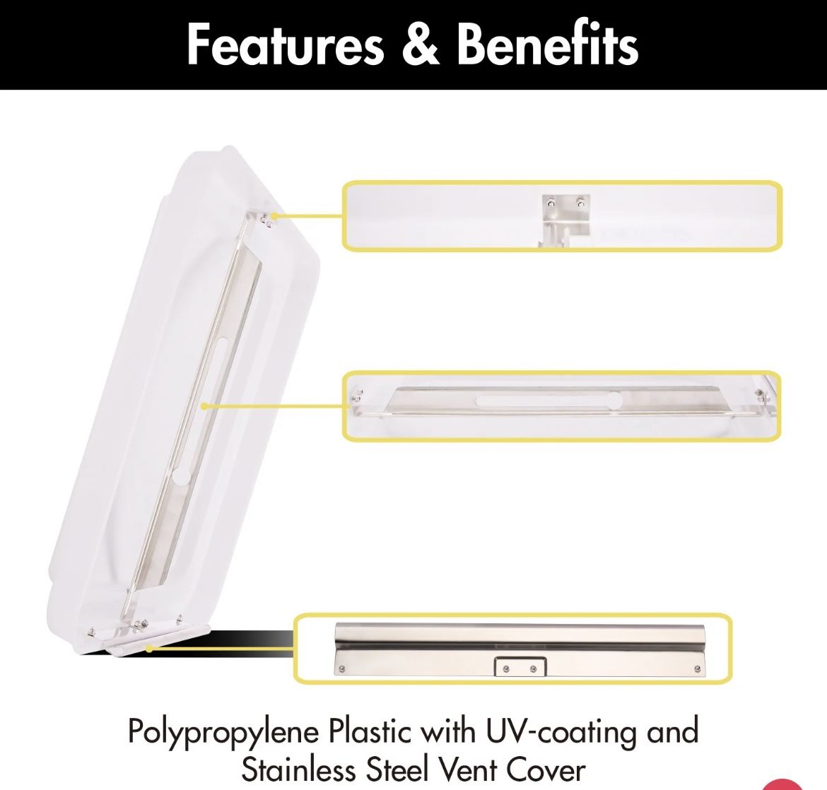 14 In X 14 In RV Vent Cover | White | 2 Packs