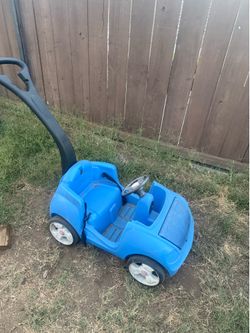 Blue push car