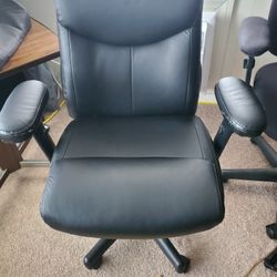 Three Black Desk Chairs