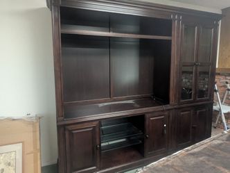 Entertainment center solid wood